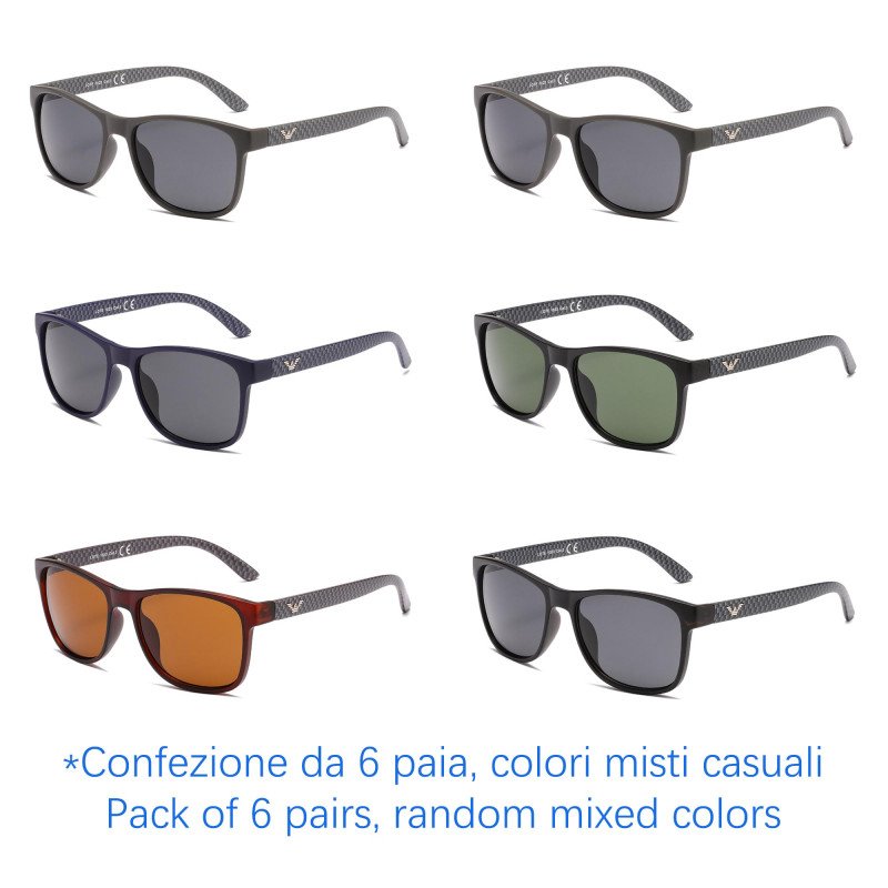 Occhiali da sole - protezione 100% UV400 - N-2597 - Confezione da 6 Paia Occhiali da sole - protezione 100% UV400 - N-2597 - Confezione da 6 Paia