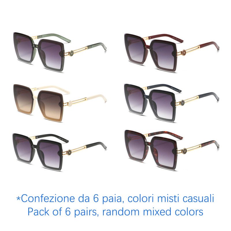 Occhiali da sole - protezione 100% UV400 - N-2599 - Confezione da 6 Paia Occhiali da sole - protezione 100% UV400 - N-2599 - Confezione da 6 Paia