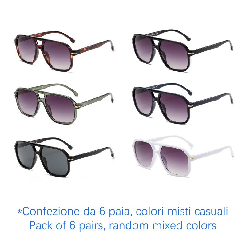 Occhiali da sole - protezione 100% UV400 - N-2601 - Confezione da 6 Paia Occhiali da sole - protezione 100% UV400 - N-2601 - Confezione da 6 Paia