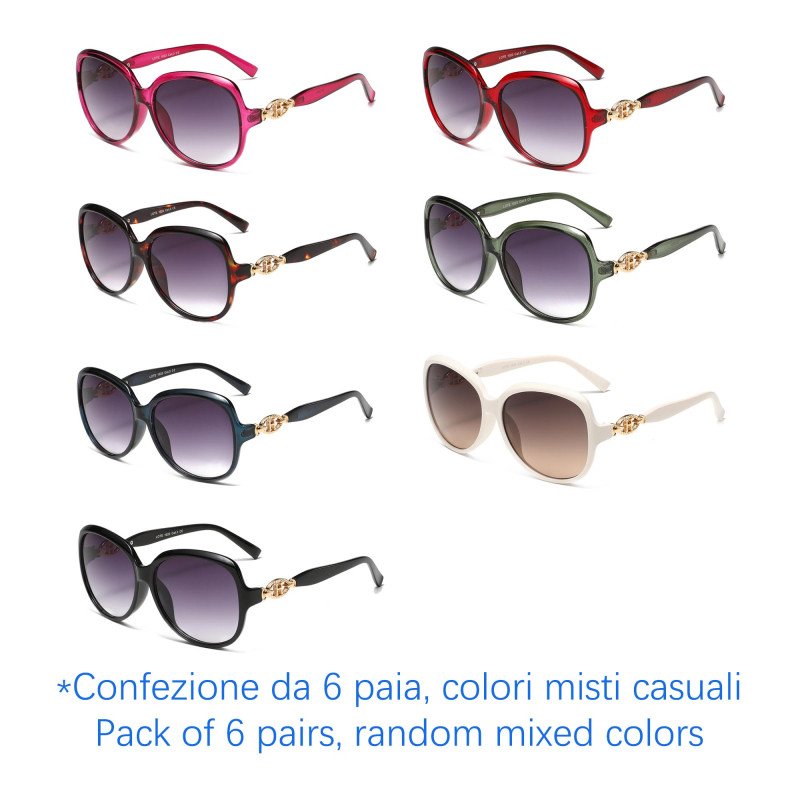 Occhiali da sole - protezione 100% UV400 - N-2603 - Confezione da 6 Paia Occhiali da sole - protezione 100% UV400 - N-2603 - Confezione da 6 Paia