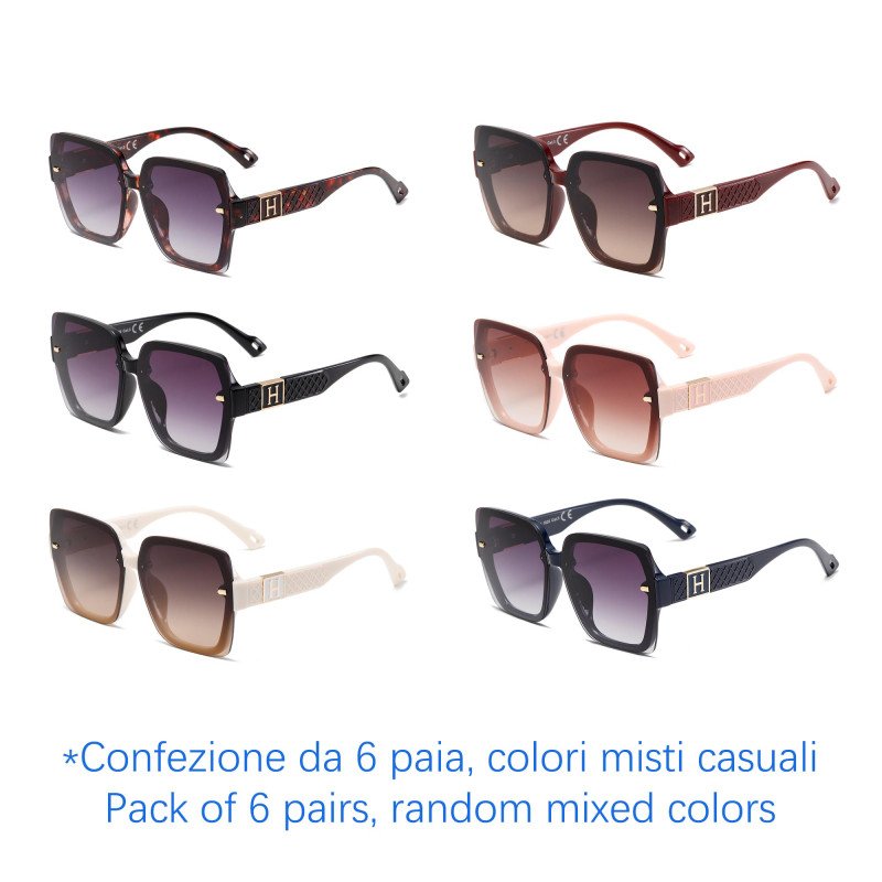 Occhiali da sole - protezione 100% UV400 - N-2605 - Confezione da 6 Paia Occhiali da sole - protezione 100% UV400 - N-2605 - Confezione da 6 Paia