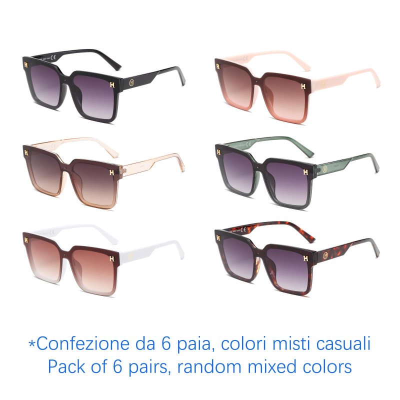 Occhiali da sole - protezione 100% UV400 - N-2611 - Confezione da 6 Paia Occhiali da sole - protezione 100% UV400 - N-2611 - Confezione da 6 Paia