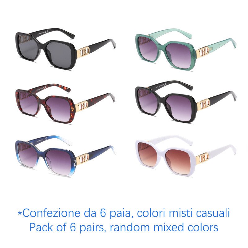 Occhiali da sole - protezione 100% UV400 - N-2613 - Confezione da 6 Paia Occhiali da sole - protezione 100% UV400 - N-2613 - Confezione da 6 Paia