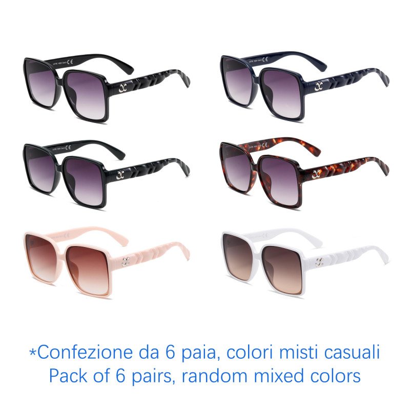 Occhiali da sole - protezione 100% UV400 - N-2614 - Confezione da 6 Paia Occhiali da sole - protezione 100% UV400 - N-2614 - Confezione da 6 Paia