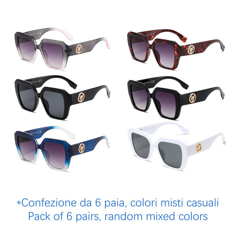 Occhiali da sole - protezione 100% UV400 - N-2615 - Confezione da 6 Paia Occhiali da sole - protezione 100% UV400 - N-2615 - Confezione da 6 Paia