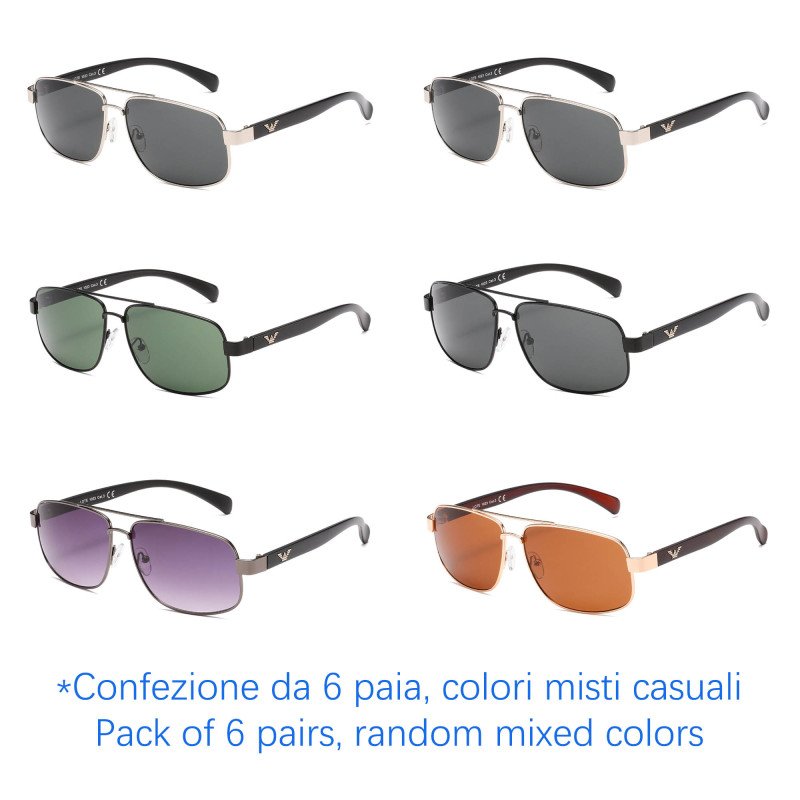 Occhiali da sole - protezione 100% UV400 - N-2627 - Confezione da 6 Paia Occhiali da sole - protezione 100% UV400 - N-2627 - Confezione da 6 Paia