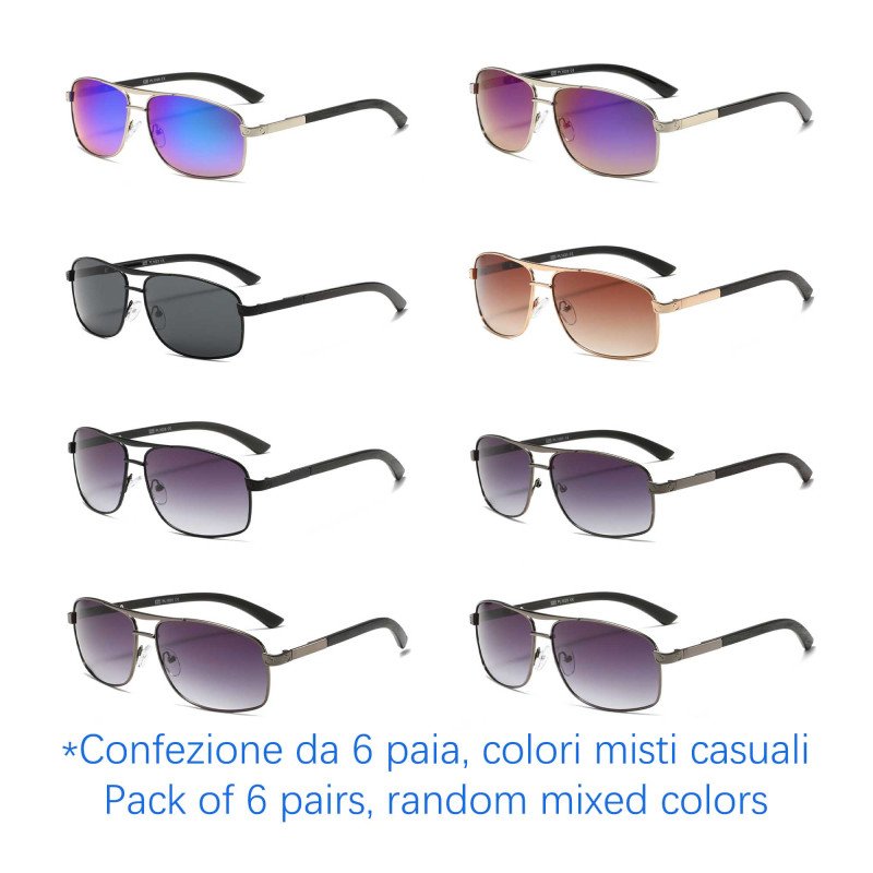 Occhiali da sole - protezione 100% UV400 - N-2629 - Confezione da 6 Paia Occhiali da sole - protezione 100% UV400 - N-2629 - Confezione da 6 Paia