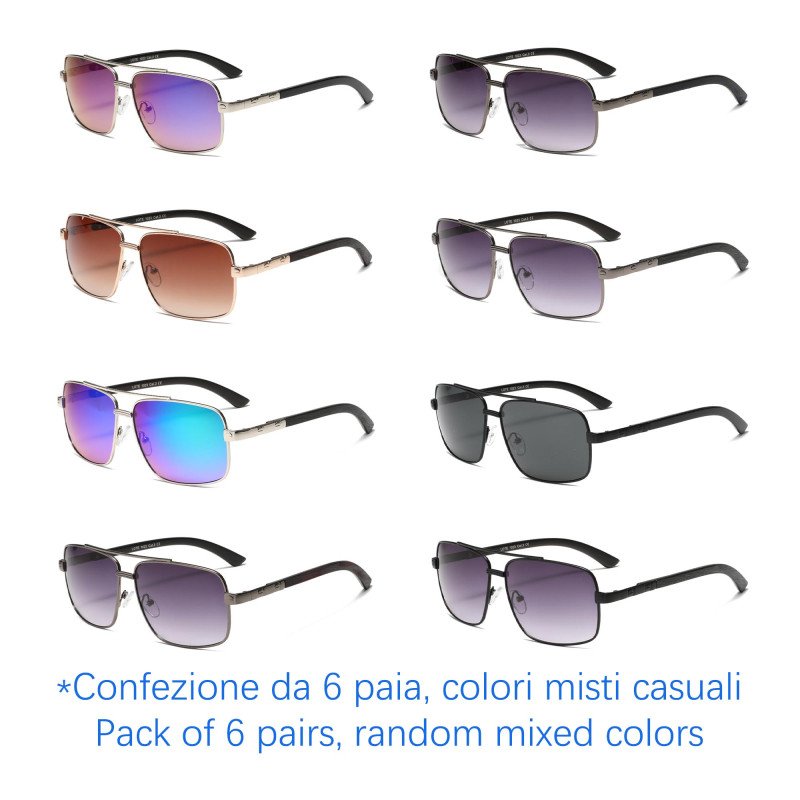 Occhiali da sole - protezione 100% UV400 - N-2630 - Confezione da 6 Paia Occhiali da sole - protezione 100% UV400 - N-2630 - Confezione da 6 Paia