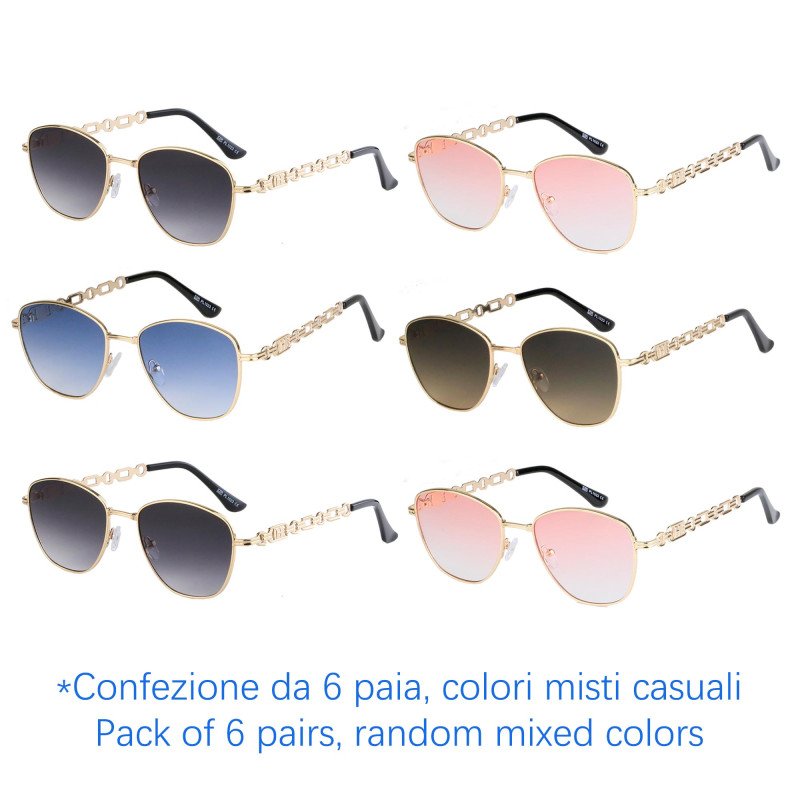 Occhiali da sole - protezione 100% UV400 - N-2631 - Confezione da 6 Paia Occhiali da sole - protezione 100% UV400 - N-2631 - Confezione da 6 Paia