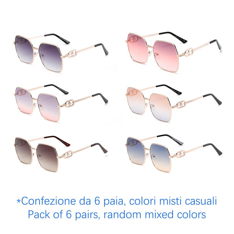 Occhiali da sole - protezione 100% UV400 - N-2632 - Confezione da 6 Paia Occhiali da sole - protezione 100% UV400 - N-2632 - Confezione da 6 Paia