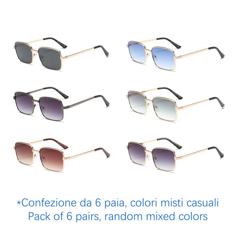 Occhiali da sole - protezione 100% UV400 - N-2633 - Confezione da 6 Paia Occhiali da sole - protezione 100% UV400 - N-2633 - Confezione da 6 Paia
