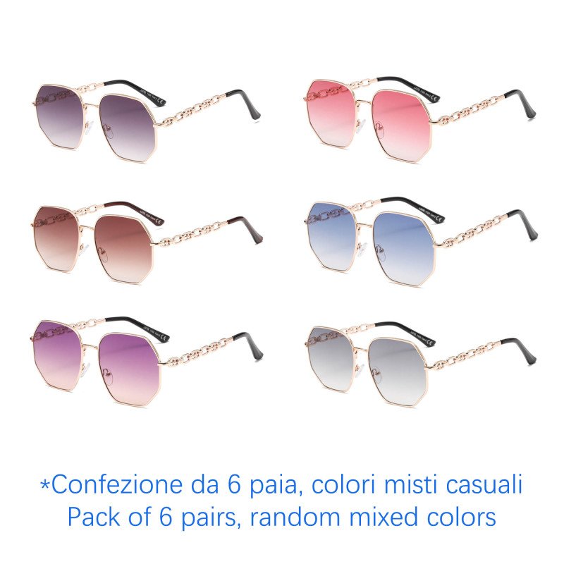 Occhiali da sole - protezione 100% UV400 - N-2639 - Confezione da 6 Paia Occhiali da sole - protezione 100% UV400 - N-2639 - Confezione da 6 Paia