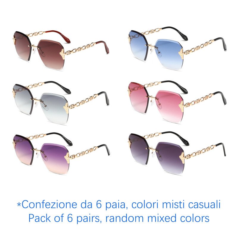 Occhiali da sole - protezione 100% UV400 - N-2640 - Confezione da 6 Paia Occhiali da sole - protezione 100% UV400 - N-2640 - Confezione da 6 Paia