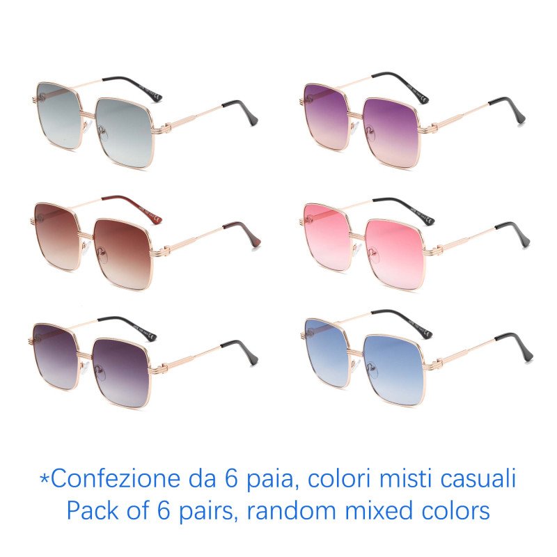 Occhiali da sole - protezione 100% UV400 - N-2644 - Confezione da 6 Paia Occhiali da sole - protezione 100% UV400 - N-2644 - Confezione da 6 Paia
