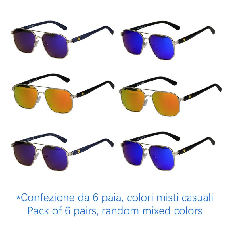 Occhiali da sole - protezione 100% UV400 - N-2645A - Confezione da 6 Paia Occhiali da sole - protezione 100% UV400 - N-2645A - Confezione da 6 Paia