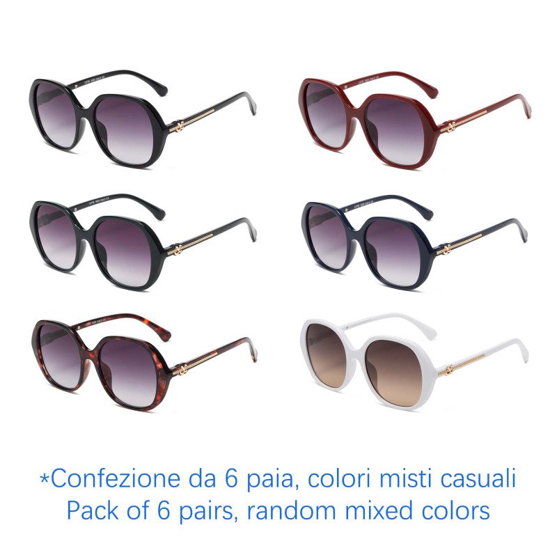 Occhiali da sole - protezione 100% UV400 - N-2649 - Confezione da 6 Paia Occhiali da sole - protezione 100% UV400 - N-2649 - Confezione da 6 Paia
