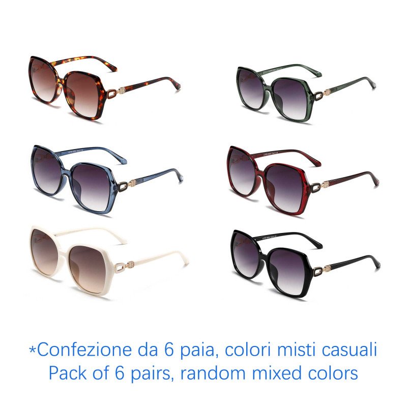 Occhiali da sole - protezione 100% UV400 - N-2658 - Confezione da 6 Paia Occhiali da sole - protezione 100% UV400 - N-2658 - Confezione da 6 Paia