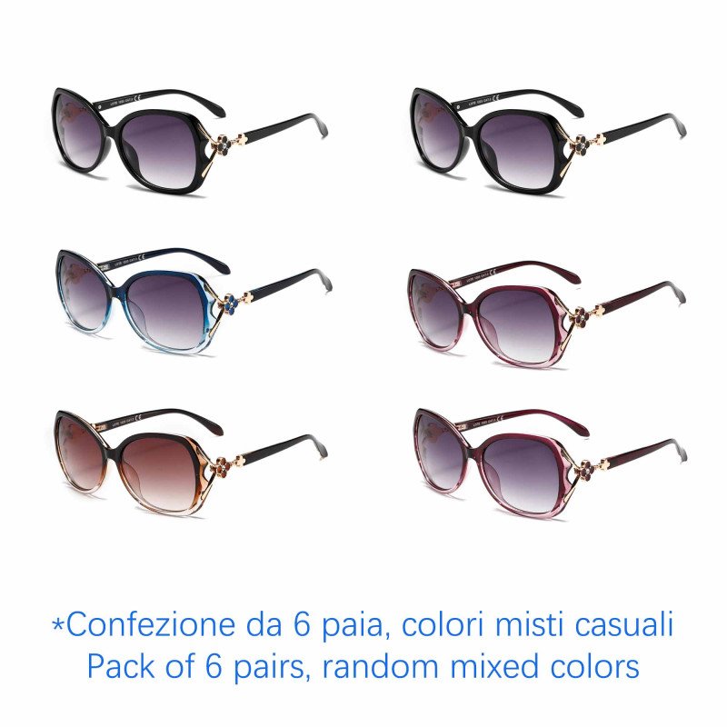 Occhiali da sole - protezione 100% UV400 - N-2660 - Confezione da 6 Paia Occhiali da sole - protezione 100% UV400 - N-2660 - Confezione da 6 Paia