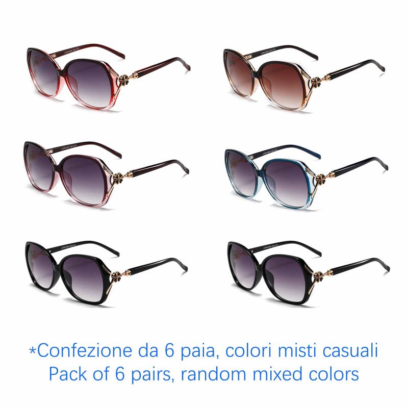 Occhiali da sole - protezione 100% UV400 - N-2661 - Confezione da 6 Paia Occhiali da sole - protezione 100% UV400 - N-2661 - Confezione da 6 Paia