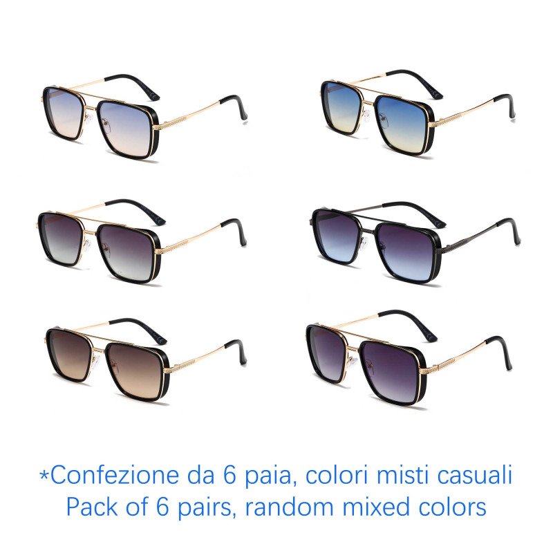 Occhiali da sole - protezione 100% UV400 - N-2669 - Confezione da 6 Paia Occhiali da sole - protezione 100% UV400 - N-2669 - Confezione da 6 Paia