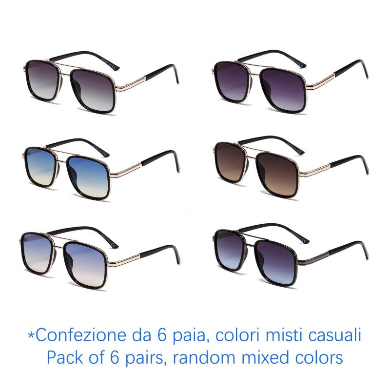 Occhiali da sole - protezione 100% UV400 - N-2671 - Confezione da 6 Paia Occhiali da sole - protezione 100% UV400 - N-2671 - Confezione da 6 Paia