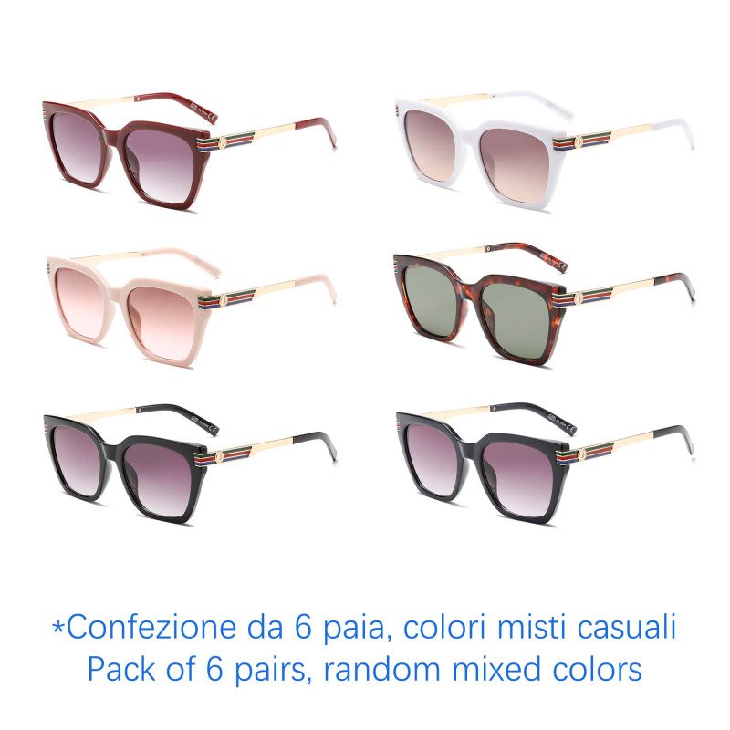 Occhiali da sole - protezione 100% UV400 - N-2673 - Confezione da 6 Paia Occhiali da sole - protezione 100% UV400 - N-2673 - Confezione da 6 Paia