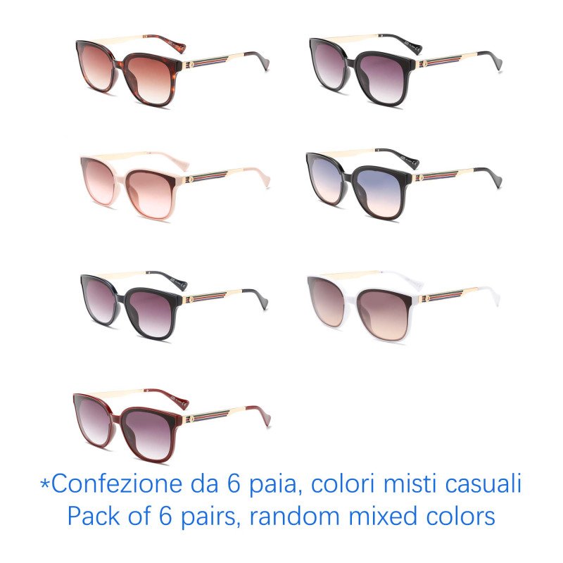 Occhiali da sole - protezione 100% UV400 - N-2674 - Confezione da 6 Paia Occhiali da sole - protezione 100% UV400 - N-2674 - Confezione da 6 Paia