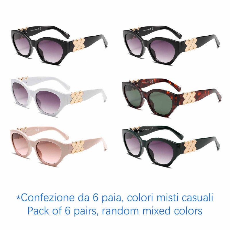 Occhiali da sole - protezione 100% UV400 - N-2676 - Confezione da 6 Paia Occhiali da sole - protezione 100% UV400 - N-2676 - Confezione da 6 Paia