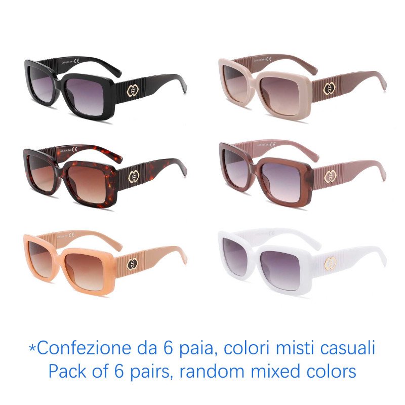 Occhiali da sole - protezione 100% UV400 - N-2679 - Confezione da 6 Paia Occhiali da sole - protezione 100% UV400 - N-2679 - Confezione da 6 Paia