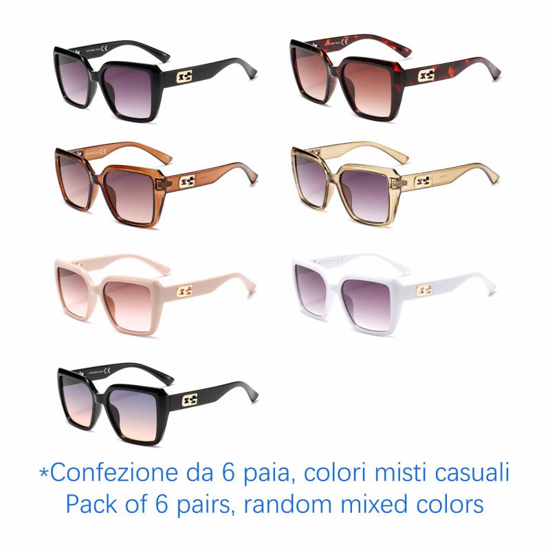 Occhiali da sole - protezione 100% UV400 - N-2681 - Confezione da 6 Paia Occhiali da sole - protezione 100% UV400 - N-2681 - Confezione da 6 Paia