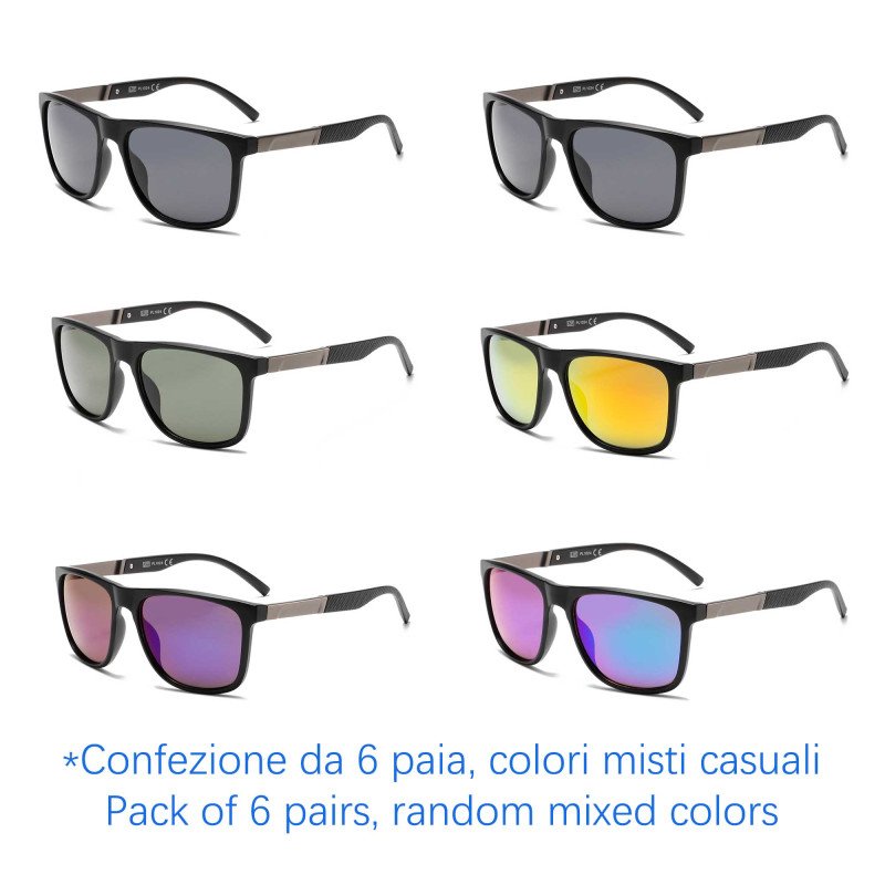 Occhiali da sole - protezione 100% UV400 - N-2697A - Confezione da 6 Paia Occhiali da sole - protezione 100% UV400 - N-2697A - Confezione da 6 Paia