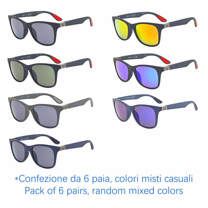 Occhiali da sole - protezione 100% UV400 - N-2705A - Confezione da 6 Paia Occhiali da sole - protezione 100% UV400 - N-2705A - Confezione da 6 Paia