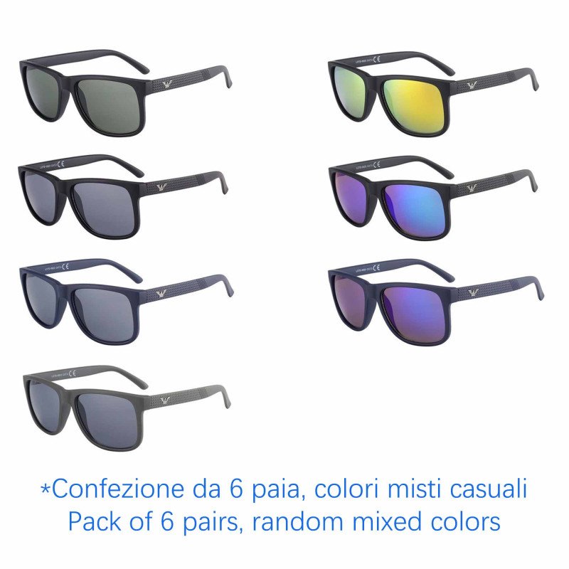 Occhiali da sole - protezione 100% UV400 - N-2706A - Confezione da 6 Paia Occhiali da sole - protezione 100% UV400 - N-2706A - Confezione da 6 Paia