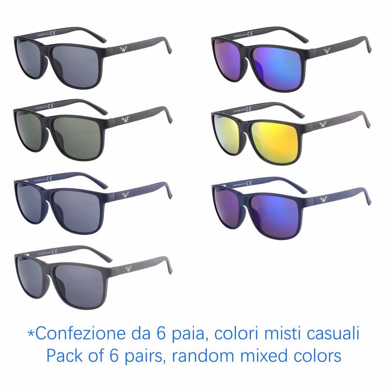 Occhiali da sole - protezione 100% UV400 - N-2708A - Confezione da 6 Paia Occhiali da sole - protezione 100% UV400 - N-2708A - Confezione da 6 Paia