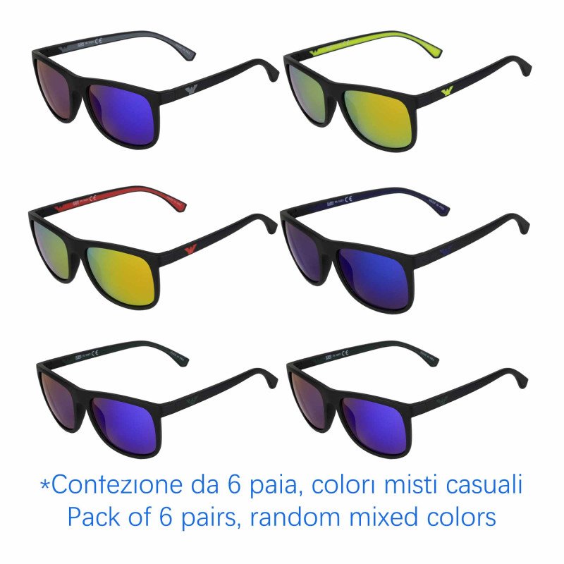 Occhiali da sole - protezione 100% UV400 - N-2710A - Confezione da 6 Paia Occhiali da sole - protezione 100% UV400 - N-2710A - Confezione da 6 Paia