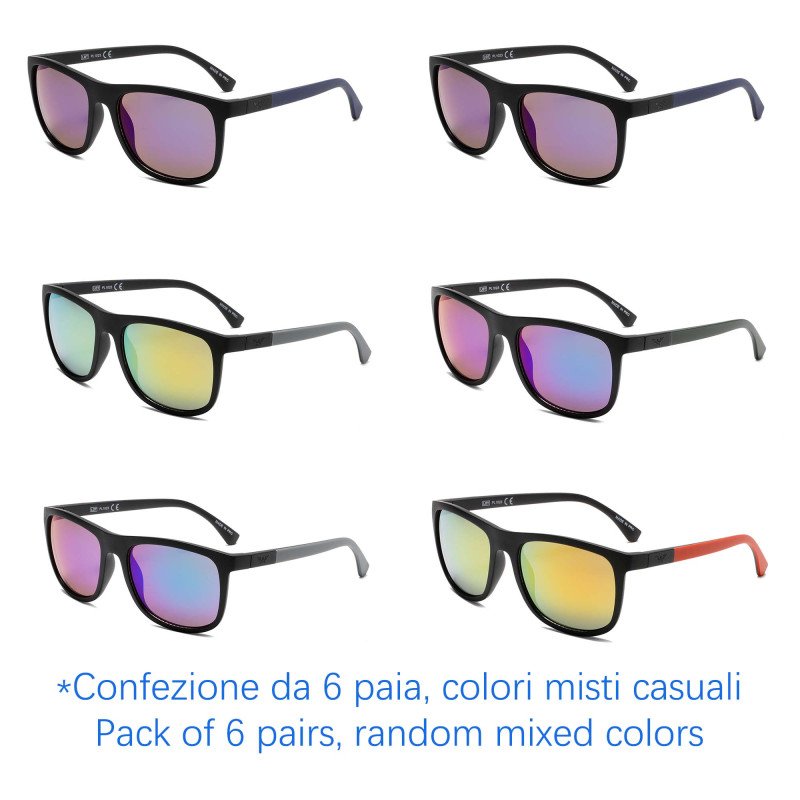 Occhiali da sole - protezione 100% UV400 - N-2711A - Confezione da 6 Paia Occhiali da sole - protezione 100% UV400 - N-2711A - Confezione da 6 Paia
