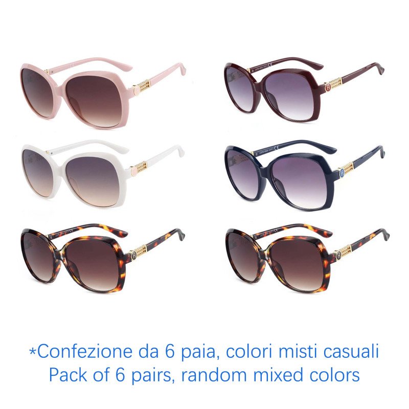 Occhiali da sole - protezione 100% UV400 - N-2714 - Confezione da 6 Paia Occhiali da sole - protezione 100% UV400 - N-2714 - Confezione da 6 Paia