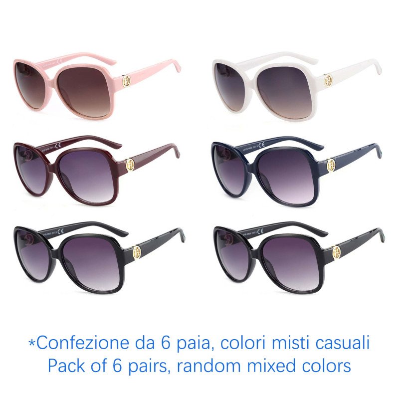 Occhiali da sole - protezione 100% UV400 - N-2715 - Confezione da 6 Paia Occhiali da sole - protezione 100% UV400 - N-2715 - Confezione da 6 Paia