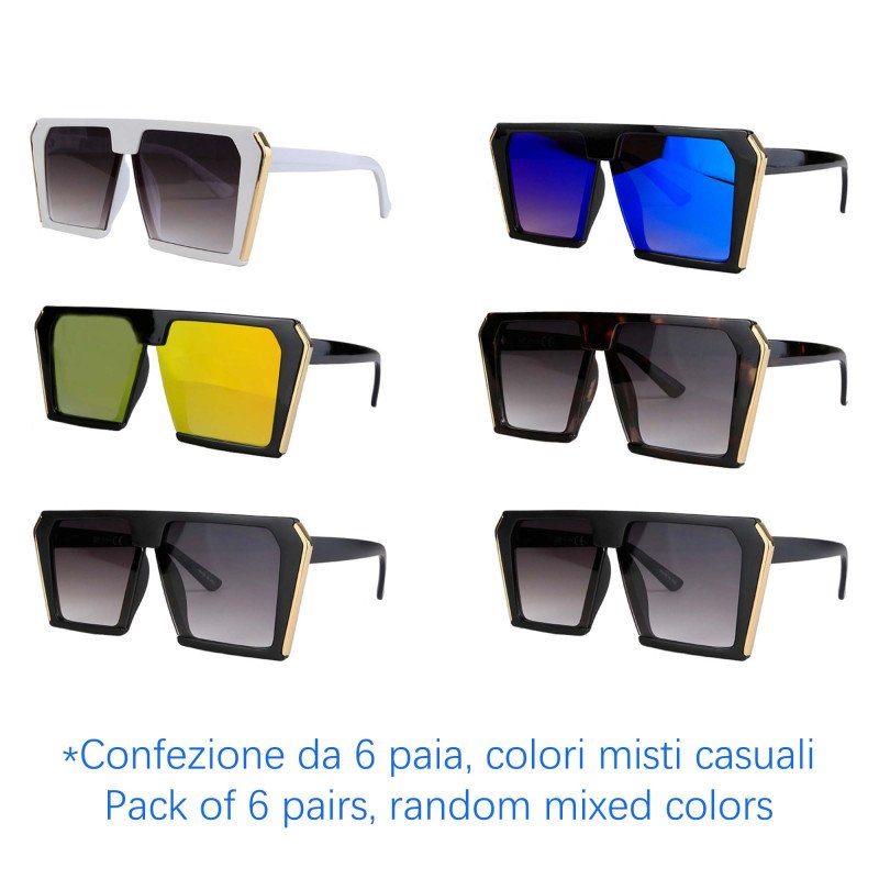 Occhiali da sole - protezione 100% UV400 - N-2716 - Confezione da 6 Paia Occhiali da sole - protezione 100% UV400 - N-2716 - Confezione da 6 Paia