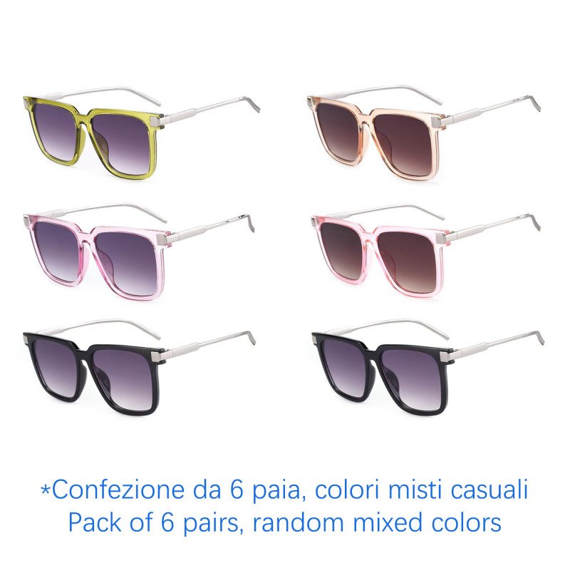 Occhiali da sole - protezione 100% UV400 - N-2717 - Confezione da 6 Paia Occhiali da sole - protezione 100% UV400 - N-2717 - Confezione da 6 Paia