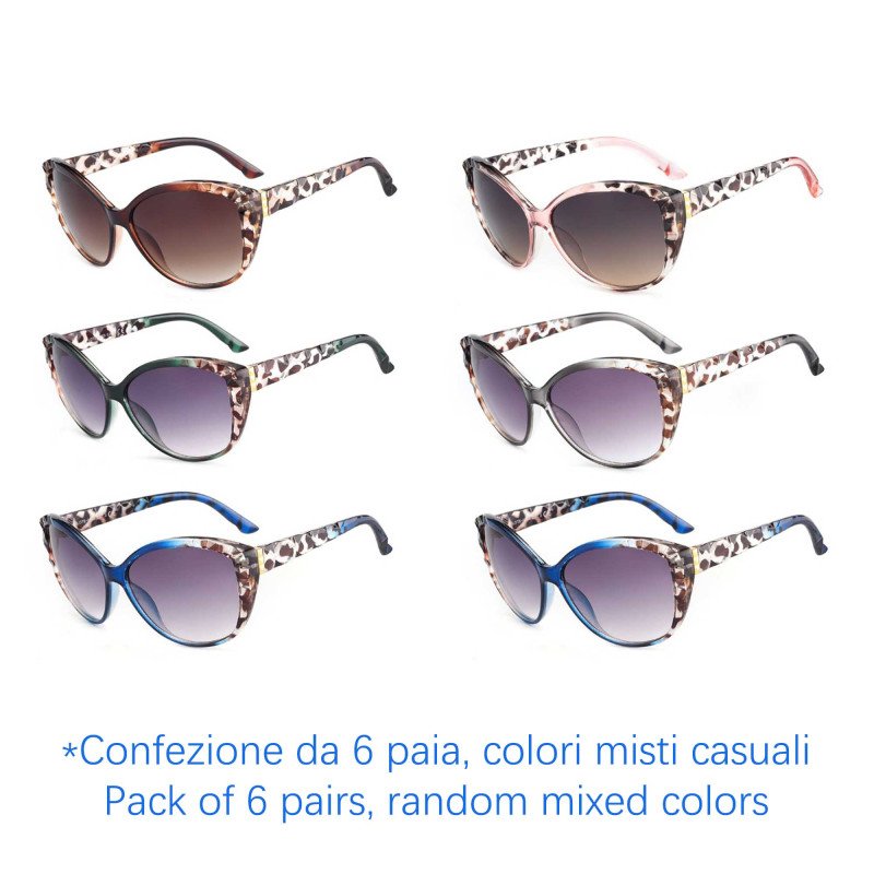Occhiali da sole - protezione 100% UV400 - N-2718 - Confezione da 6 Paia Occhiali da sole - protezione 100% UV400 - N-2718 - Confezione da 6 Paia