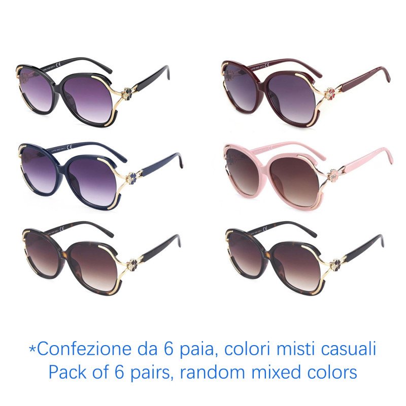Occhiali da sole - protezione 100% UV400 - N-2719 - Confezione da 6 Paia Occhiali da sole - protezione 100% UV400 - N-2719 - Confezione da 6 Paia