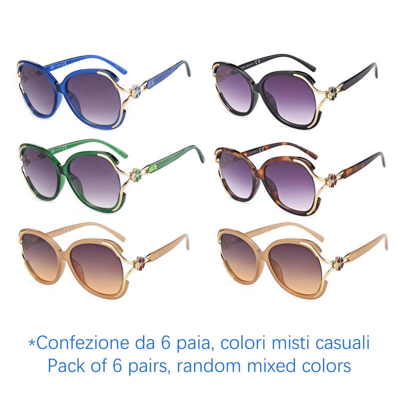 Occhiali da sole - protezione 100% UV400 - N-2719A - Confezione da 6 Paia Occhiali da sole - protezione 100% UV400 - N-2719A - Confezione da 6 Paia