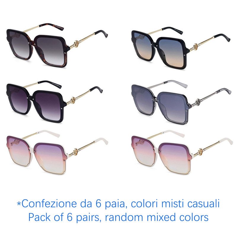 Occhiali da sole - protezione 100% UV400 - N-2821 - Confezione da 6 Paia Occhiali da sole - protezione 100% UV400 - N-2821 - Confezione da 6 Paia