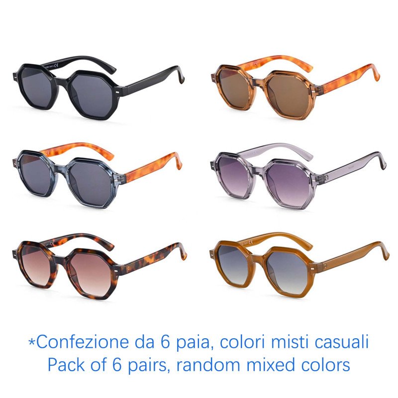 Occhiali da sole - protezione 100% UV400 - N-309 - Confezione da 6 Paia Occhiali da sole - protezione 100% UV400 - N-309 - Confezione da 6 Paia