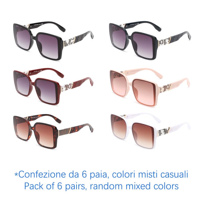 Occhiali da sole - protezione 100% UV400 - N-3604 - Confezione da 6 Paia Occhiali da sole - protezione 100% UV400 - N-3604 - Confezione da 6 Paia