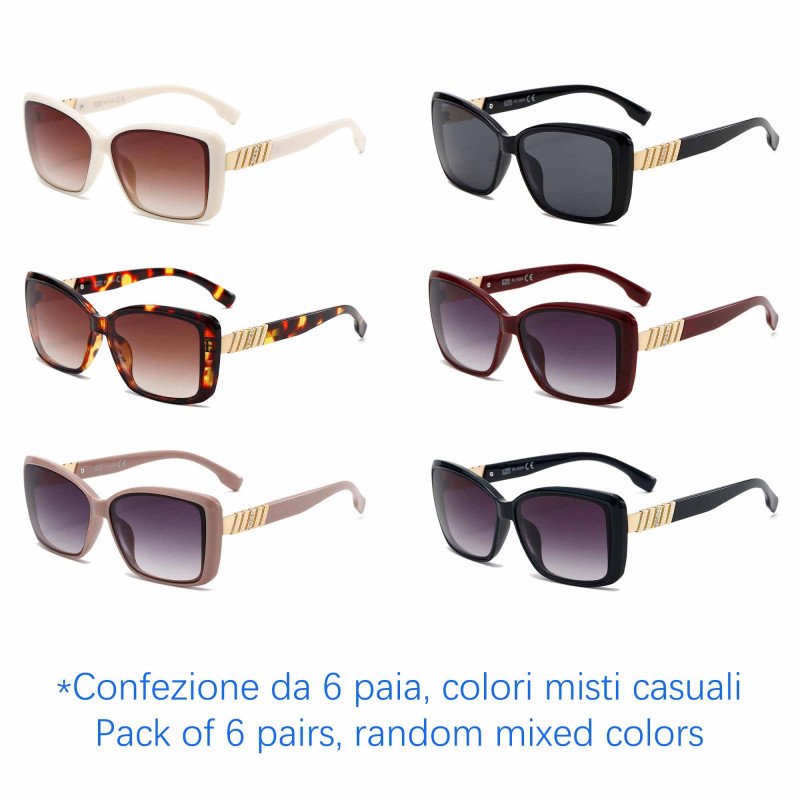 Occhiali da sole - protezione 100% UV400 - N-3606 - Confezione da 6 Paia Occhiali da sole - protezione 100% UV400 - N-3606 - Confezione da 6 Paia