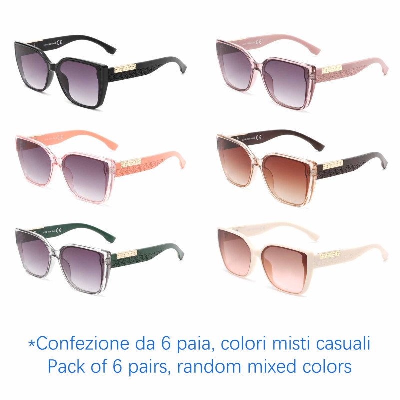 Occhiali da sole - protezione 100% UV400 - N-3609 - Confezione da 6 Paia Occhiali da sole - protezione 100% UV400 - N-3609 - Confezione da 6 Paia