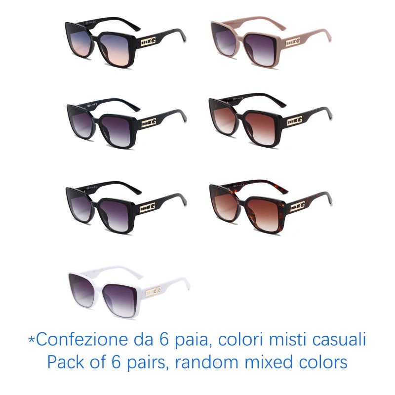 Occhiali da sole - protezione 100% UV400 - N-3610 - Confezione da 6 Paia Occhiali da sole - protezione 100% UV400 - N-3610 - Confezione da 6 Paia
