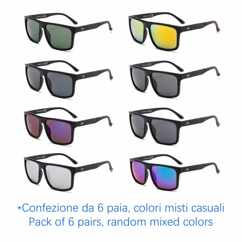 Occhiali da sole - protezione 100% UV400 - N-3614A - Confezione da 6 Paia Occhiali da sole - protezione 100% UV400 - N-3614A - Confezione da 6 Paia